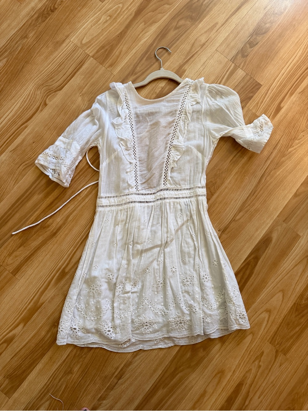 Topshop Cream Eyelet Cotton Dress for Girls